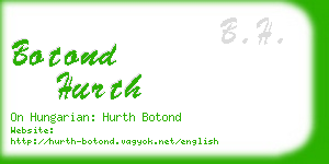 botond hurth business card